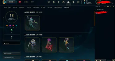 Vendo Conta Lol gold 4 140 Skins
