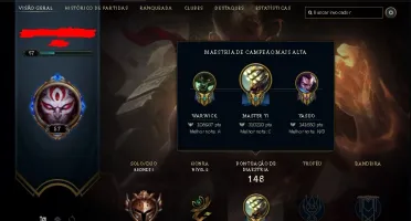 CONTA DE LOL B1, 11 skins, 1 LENDÁRIA, 5 ÉPICAS