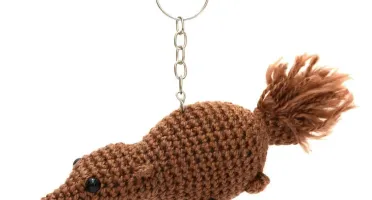 Chaveiro tamanduá em amigurumi