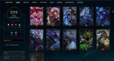 Mestre com TODOS os champs e 229 Skins + 6 Vitoriosas