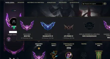 Mestre com TODOS os champs e 229 Skins + 6 Vitoriosas