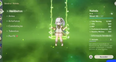 CONTA GENSHIN IMPACT NAHIDA + ARMA | PREÇO NEGOCIÁVEL