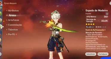 CONTA GENSHIN IMPACT NAHIDA + ARMA | PREÇO NEGOCIÁVEL