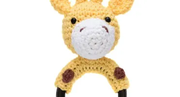 Chocalho Girafa Pequena em Amigurumi