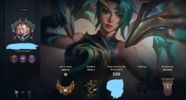 Conta de lol Gold 3 Solo Duo / Silver 3 Flex - 308 Skins.