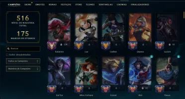 Bronze 2 com 150 Champs e 254 Skins +5 Prestigios