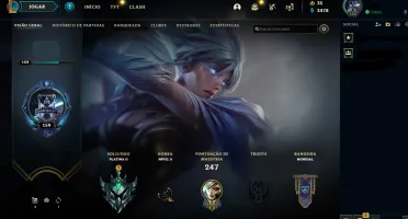 Conta Platina 2 LOL 84 Champs 32 skins