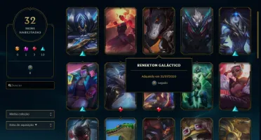 Conta Platina 2 LOL 84 Champs 32 skins
