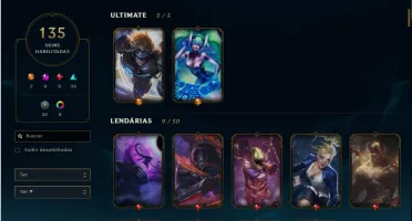 Conta LOL / Todos campeões / Platina 4 / + de 100 skins