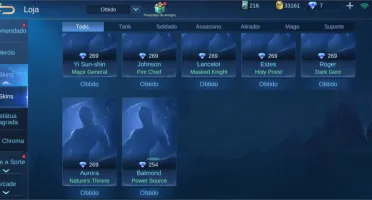 CONTA MOBILE LEGENDS TOP SMURF