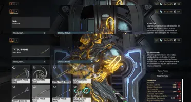Conta warframe MR 14 PC vários frames prime / vault /skins