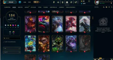 Conta Lol 184 Skins | Full Acesso