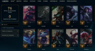 Prata, 8 Skins, com Míticas e Lendárias, Mmr Top, Lol Lvl 36