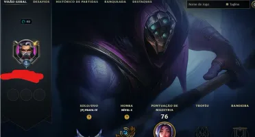 Prata, 8 Skins, com Míticas e Lendárias, Mmr Top, Lol Lvl 36