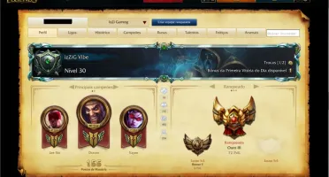 Conta de LOL - Borda platina - 110 skins - 104 campeões