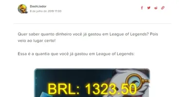 Vendo conta no League of Legends