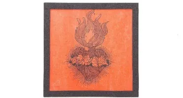 Quadro Coração em Chamas