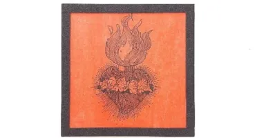 Quadro Coração em Chamas
