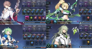 V>Conta Grand Chase Mobile Level 138 + Uno + Skins de verão