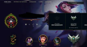 VENDA CONTA P4 100 CAMPEOES 34 SKINS