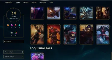 VENDA CONTA P4 100 CAMPEOES 34 SKINS