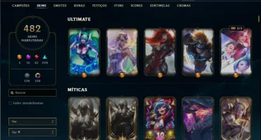 Esmeralda 1 com TODOS os champs e 482 Skins + 11 Prestigios