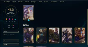 Esmeralda 1 com TODOS os champs e 482 Skins + 11 Prestigios