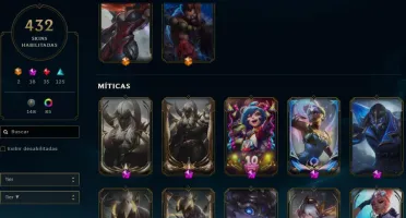 Conta LoL 432 skins, muitas skins raras e antigas