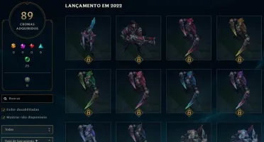Conta LoL 432 skins, muitas skins raras e antigas