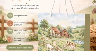 Kit 15 Sacolinhas Fazendinha - Pegue e Monte