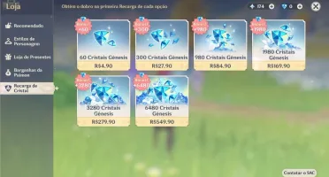 Xiao, Eula, Baal e Diluc + 2 armas T5