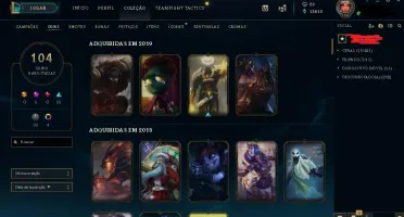 Acc Lol Todos Os Campeoes Lvl136 104 Skins