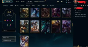 Acc Lol Todos Os Campeoes Lvl136 104 Skins