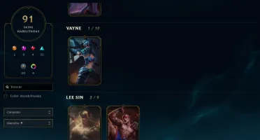 Conta League of Legends Platina 3 + 91 Skins + 100 Campeões