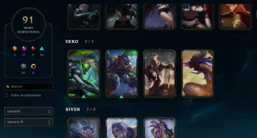 Conta League of Legends Platina 3 + 91 Skins + 100 Campeões