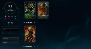 Conta League of Legends Platina 3 + 91 Skins + 100 Campeões