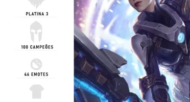 Conta League of Legends Platina 3 + 91 Skins + 100 Campeões