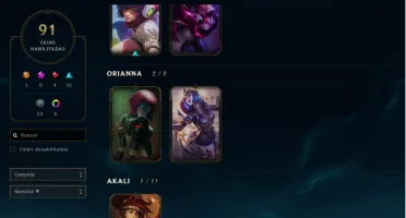 Conta League of Legends Platina 3 + 91 Skins + 100 Campeões