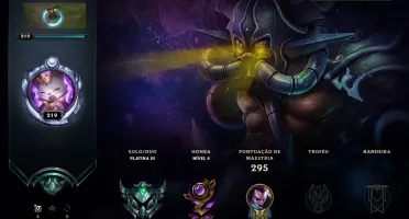 Conta League of Legends Platina 3 + 91 Skins + 100 Campeões