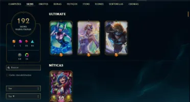 Conta prata 2 com 145 Champs e 192 Skins + 3 Ultimates