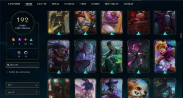 Conta prata 2 com 145 Champs e 192 Skins + 3 Ultimates