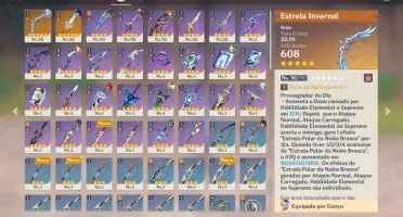 AR 52 Raiden, Ganyu, Estrela Invernal, 78 Resinas frágeis