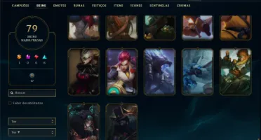 Unranked ( Ex Ferro ) com 140 Champs e 79 Skins