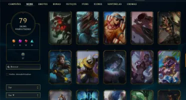 Unranked ( Ex Ferro ) com 140 Champs e 79 Skins