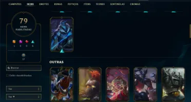 Unranked ( Ex Ferro ) com 140 Champs e 79 Skins