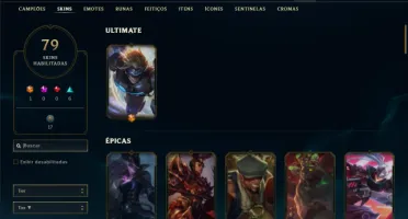 Unranked ( Ex Ferro ) com 140 Champs e 79 Skins