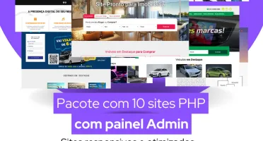 Pacote com 10 Sites PHP com painel administrativo - 2024