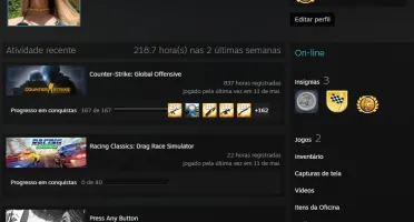 CONTA CSGO PRIME │ 2 MEDALHAS │ SUPREMO │ 820 HORAS