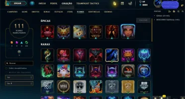 Ouro com vários champs e skins