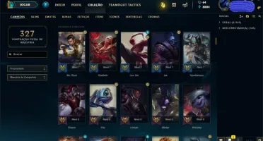 Ouro com vários champs e skins